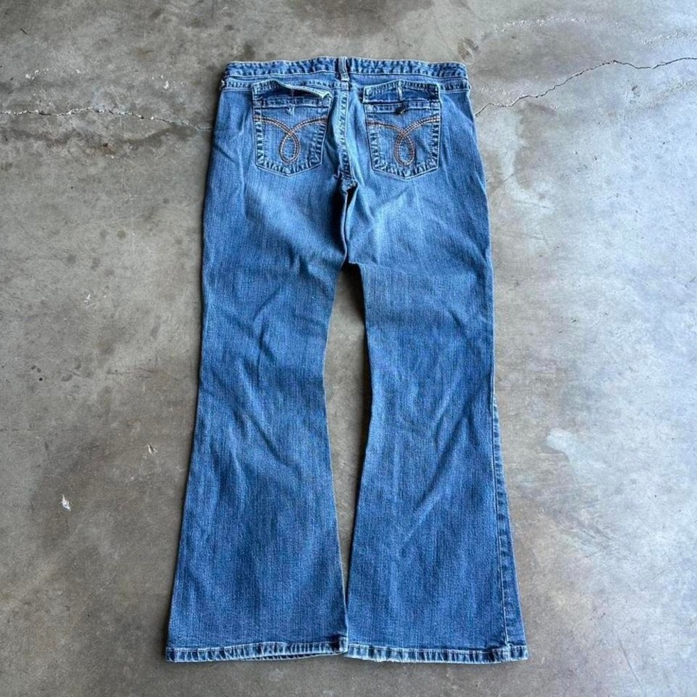 Vintage Y2K cute low rise flare wide leg jeans